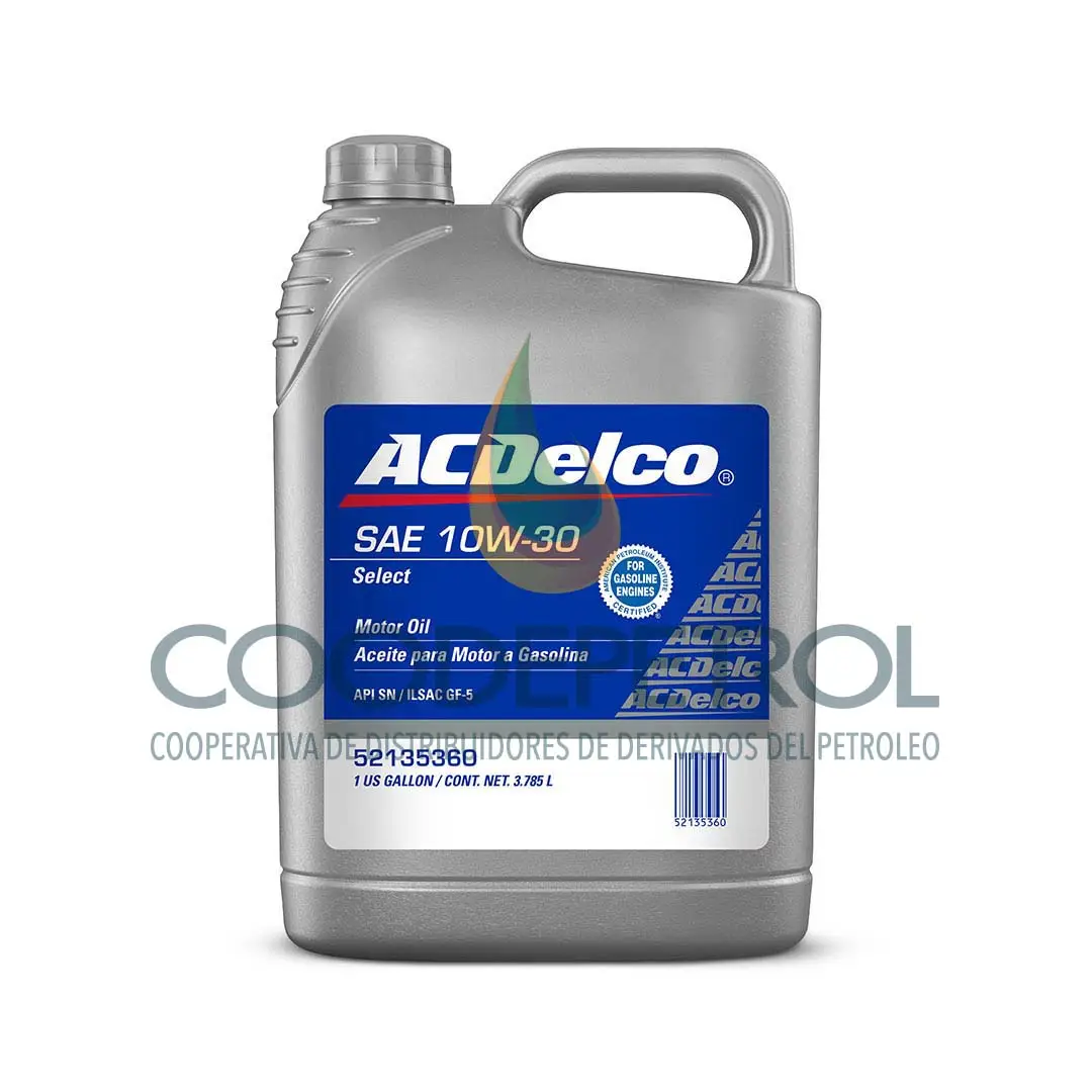 ACDELCO SELECT SAE 10W30 SP CAJA 6 GAL 52135360