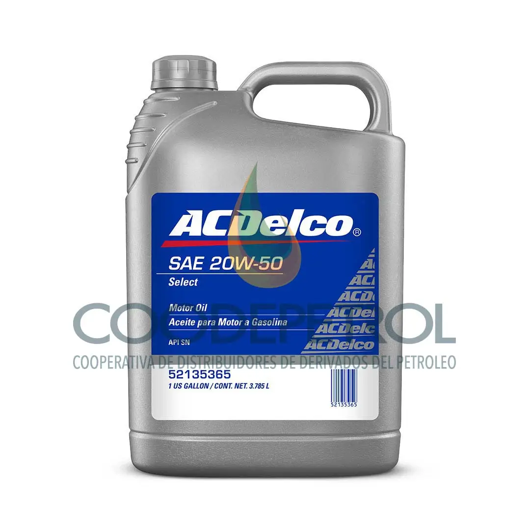 ACDELCO SELECT SAE 20W50 SP CAJA 6  GAL  52135365