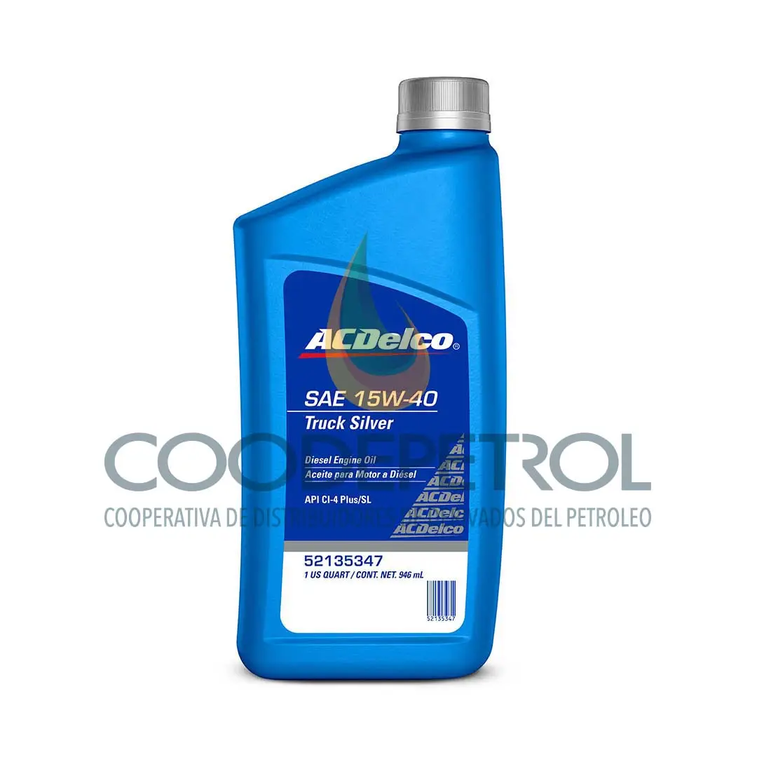 ACDELCO TRUCK SILVER 15W40 CI-4 PLUS CAJA 12 QT 52135347