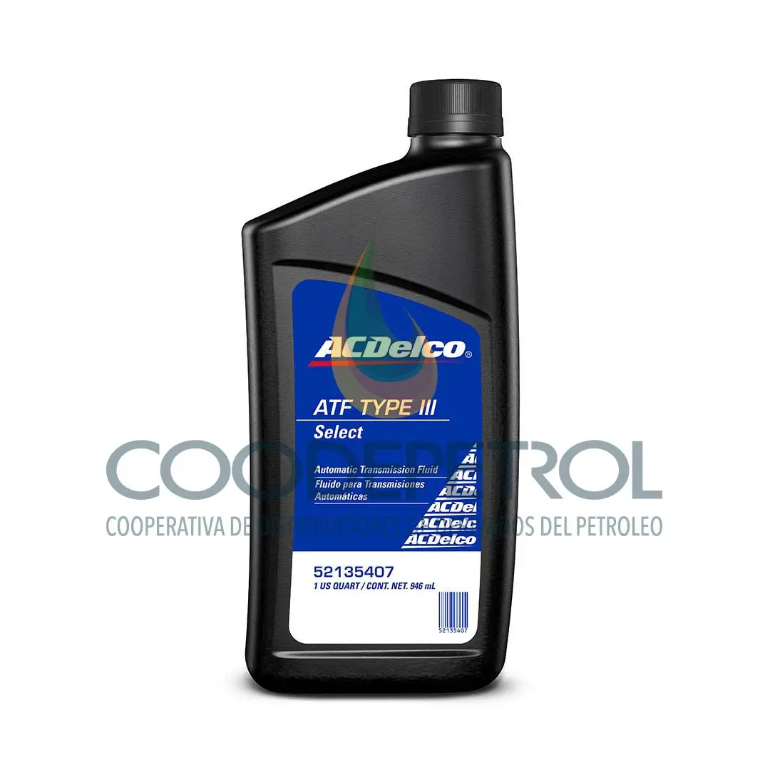 ACDELCO SELECT ATF TYPE III CAJA 12 QT  52135407