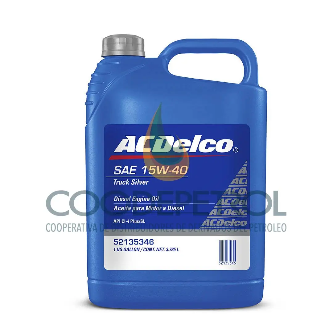 ACDELCO TRUCK SILVER 15W40 CI-4 PLUS CAJA 6 GAL 52135346