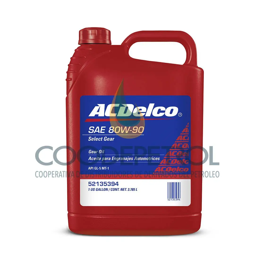 ACDELCO SELECT GEAR 80W90 GL-5 MT-1 CAJA 61 GAL 52135394