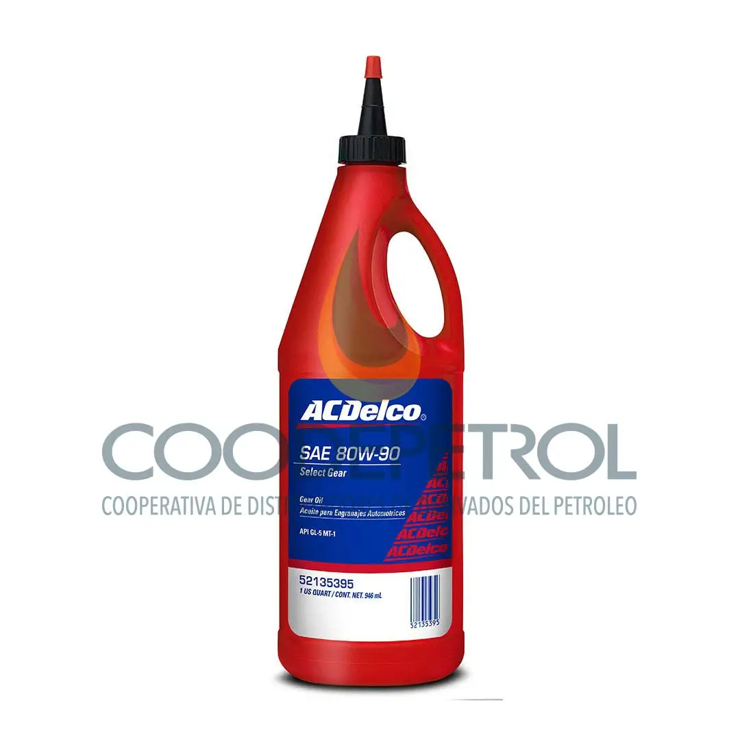 ACDELCO SELECT GEAR 80W90 GL-5 MT-1 CAJA12 QT  52135395