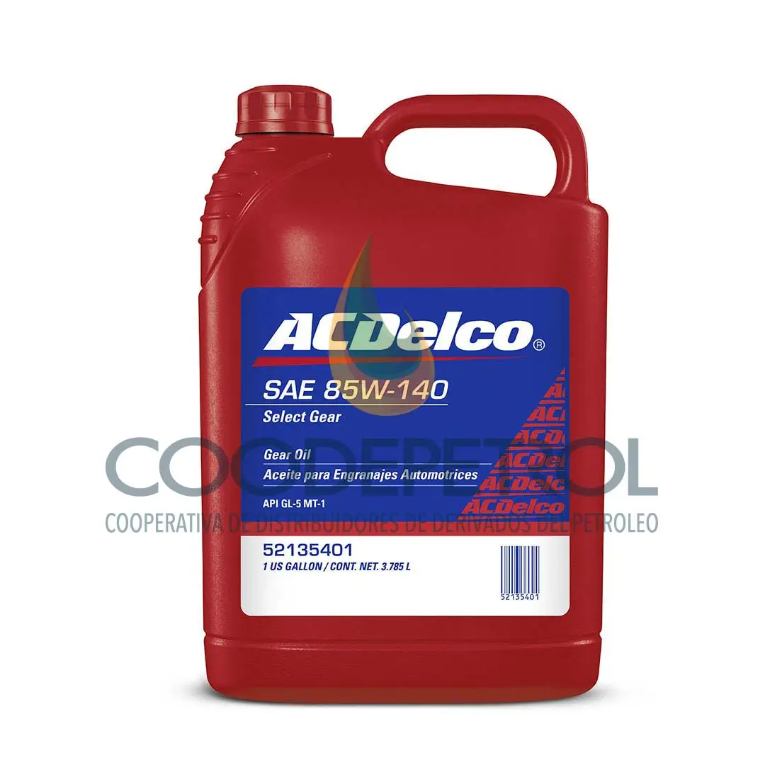 ACDELCO SELECT GEAR 85W140 GL-5 MT-1 CAJA 61 GAL 52135401