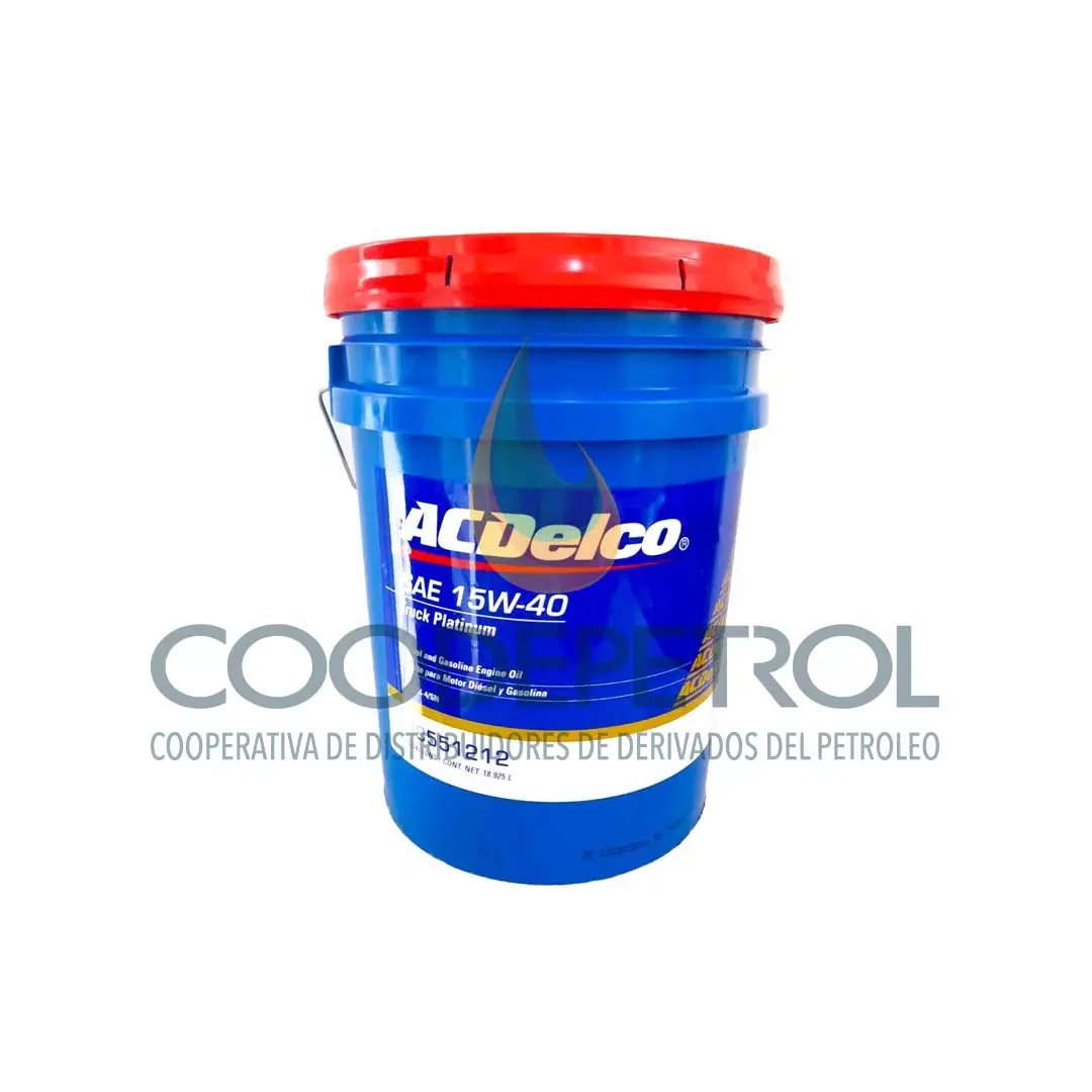 ACDELCO TRUCK PLATINUM SAE 15W40 CK-4 5 GAL 98551212