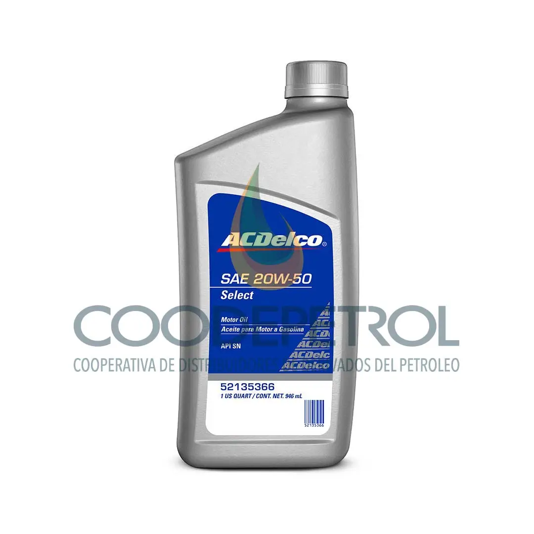 ACDELCO SELECT SAE 20W50 SP QT U52135366