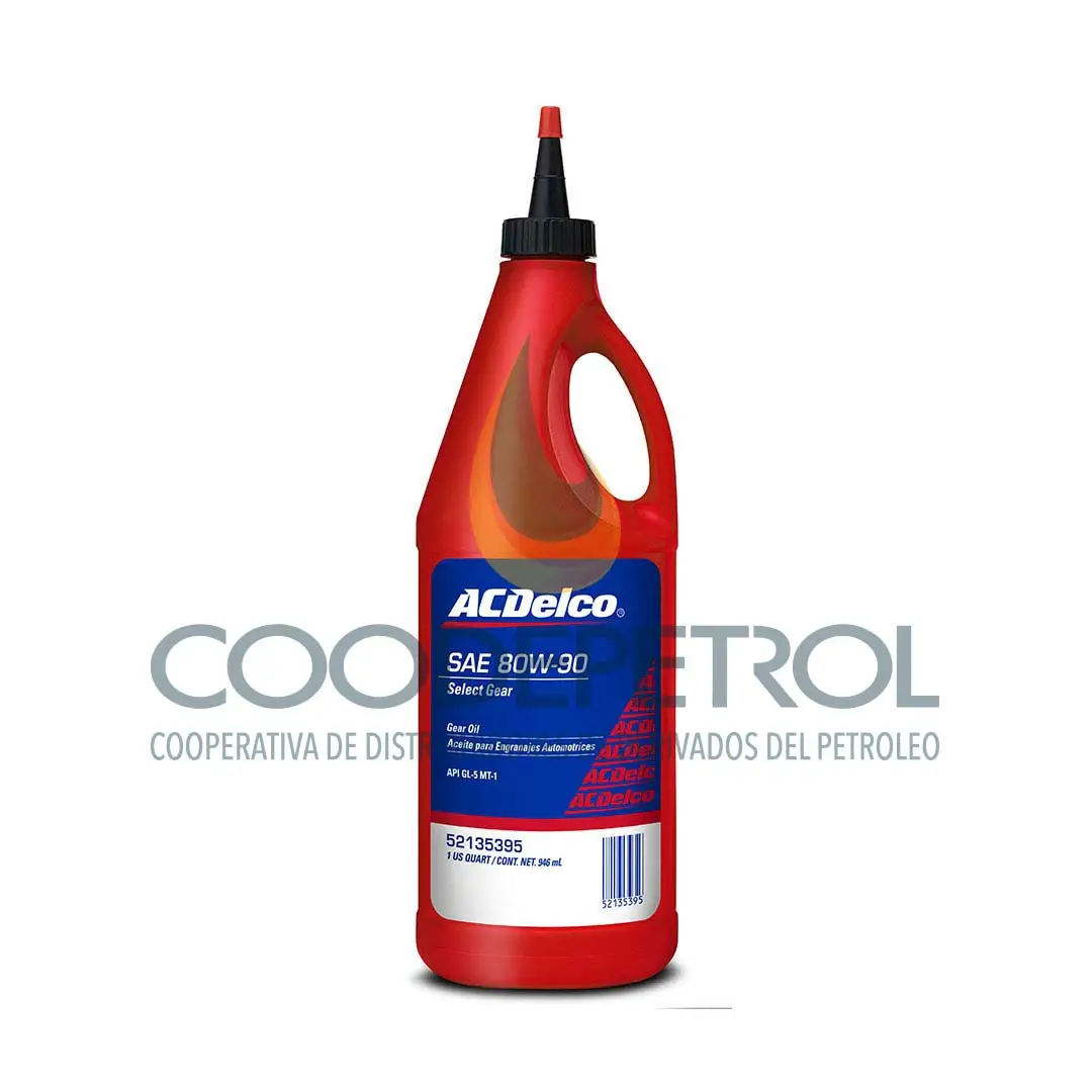 ACDELCO SELECT GEAR SAE 80W90 GL-5 MT-1 QT U52135395