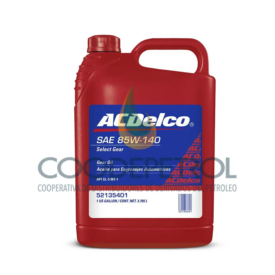 ACDELCO SELECT GEAR SAE 85W140 GL-5 MT-1 GAL U52135401