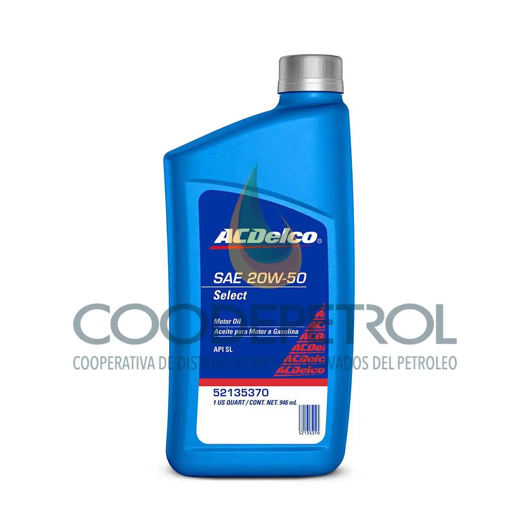 ACDELCO SELECT SAE 20W50 SL QT U52135370