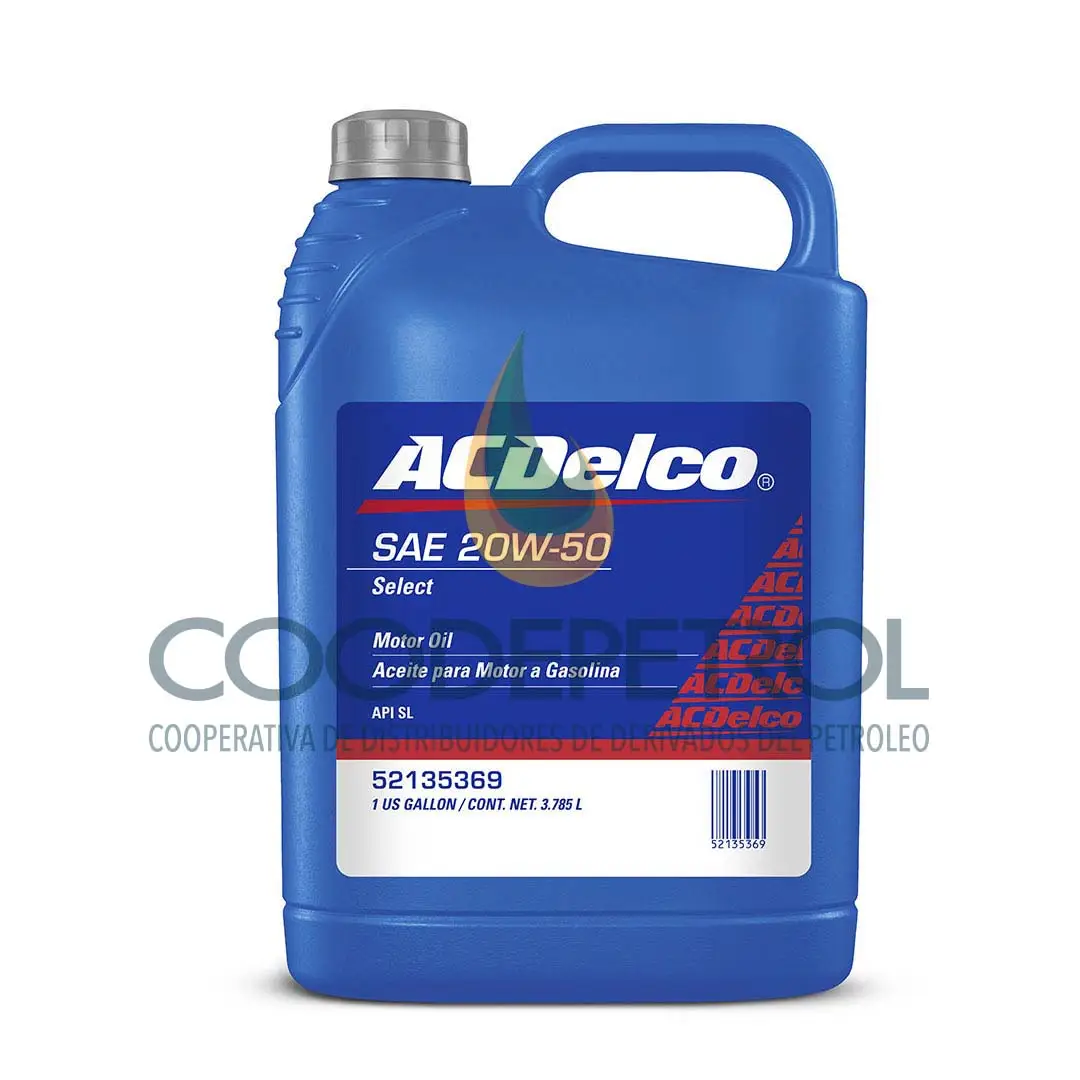 ACDELCO SELECT SAE 20W50 SL GAL U52135369