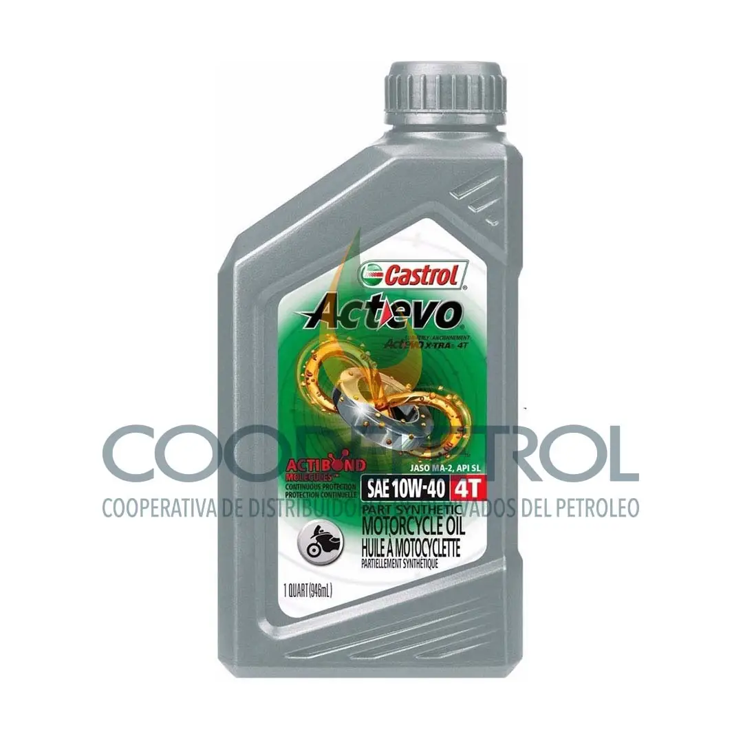 CASTROL ACTEVO ST-ST 4T 10W40 PART SYN CAJA 6 QT  217429