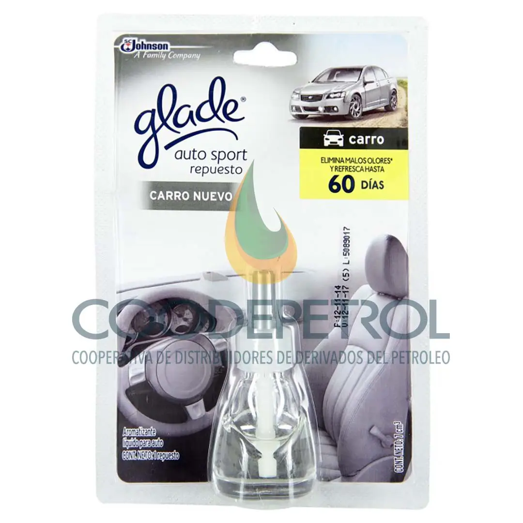 GLADE AUTO SPORT REP CARRO NUEVO 7 ML UNID 102806