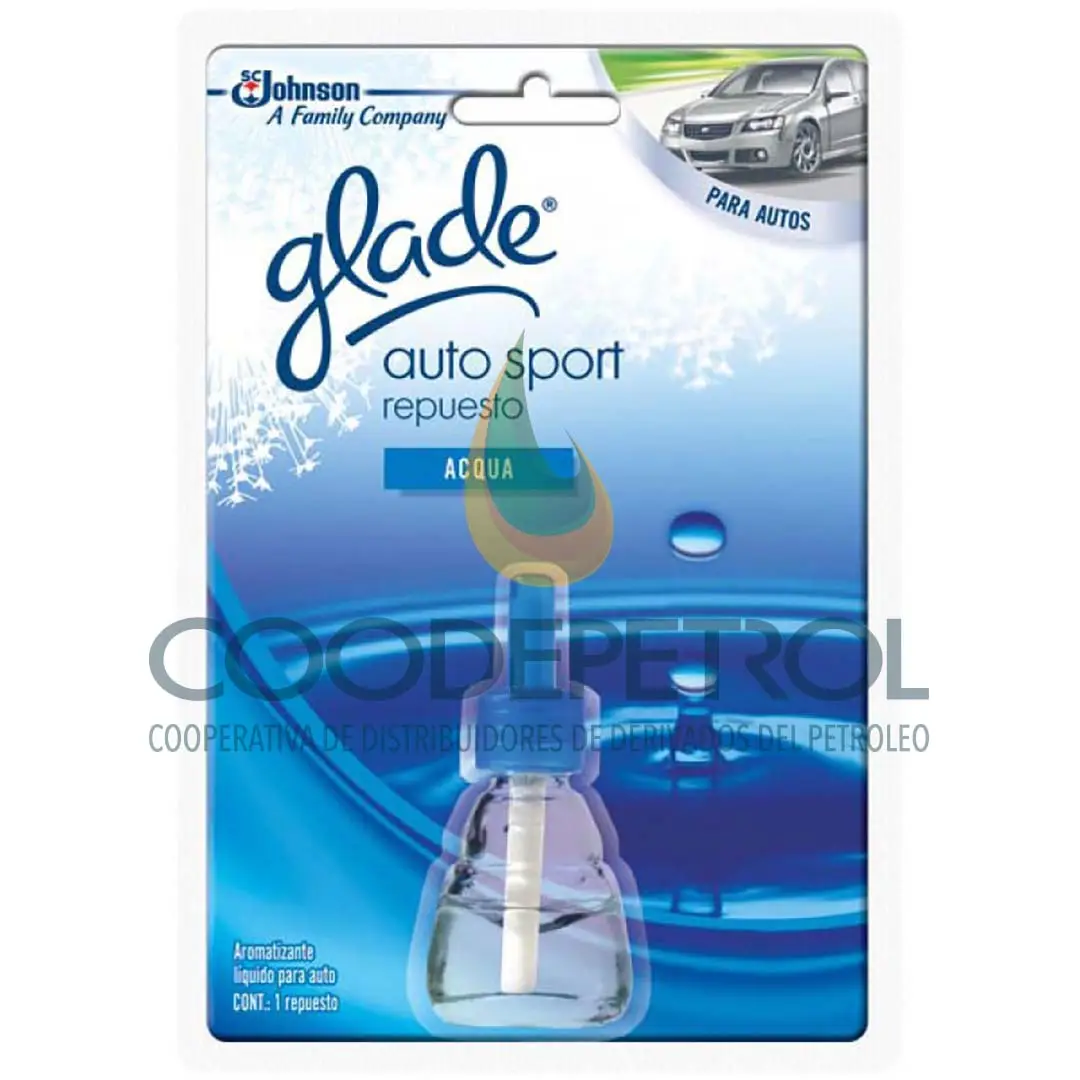 GLADE AUTO SPORT REP AQUA 7 ML UNID  102801