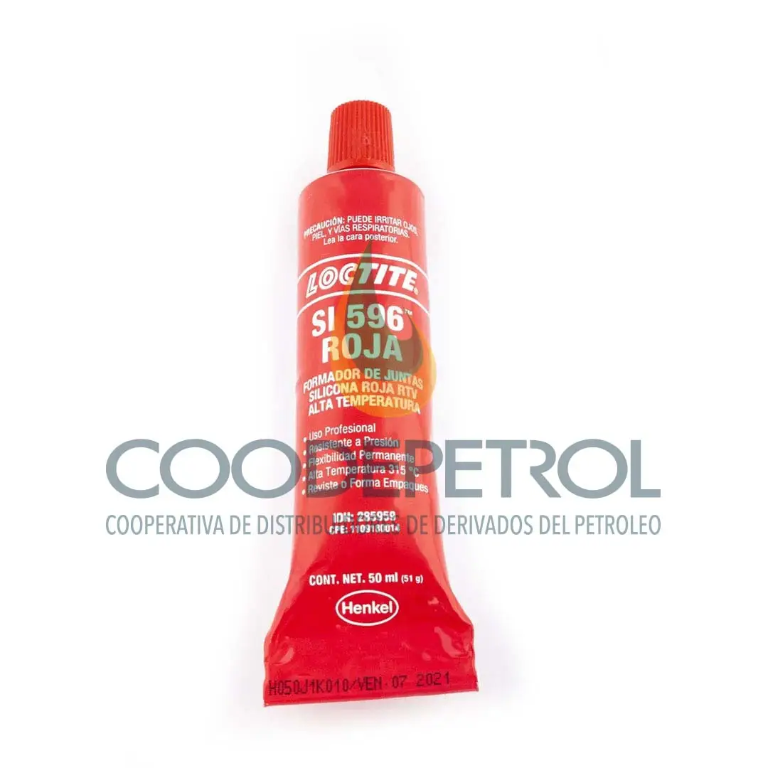 LOCTITE SILICONA RTV ROJA 50 ML UNID  285959