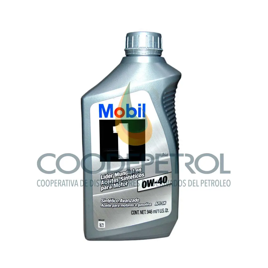 MOBIL 1 0W40 / LABEL  SPANISH CAJA 6 QT  119599 / 600744