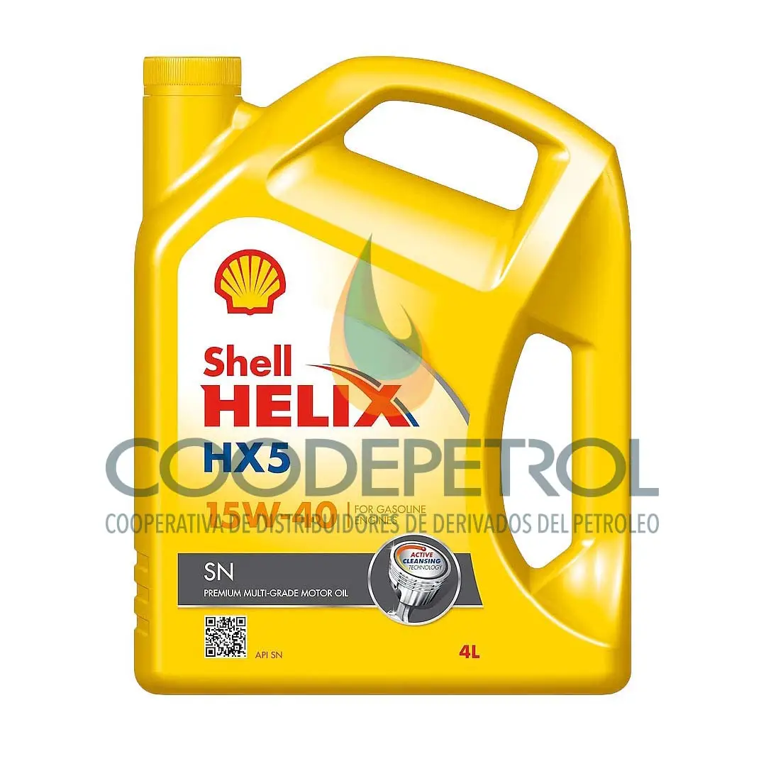 SHELL HELIX HX5 15W40 SN CAJA 3 GAL 4 LT  5186