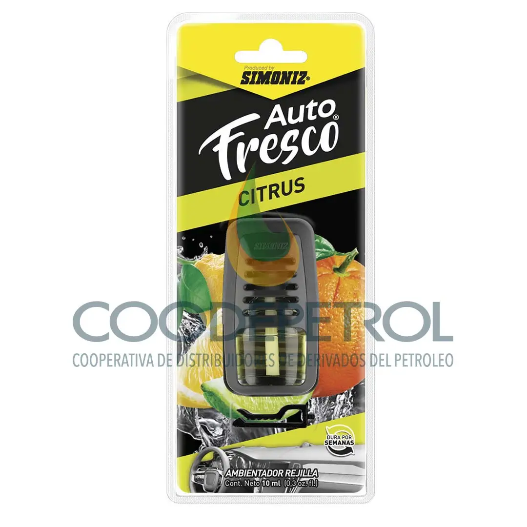 AMB AUTO FRESCO REJILLLA CITRUS 10 ML UNID 204310