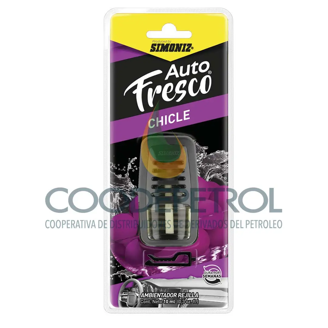 AMB AUTO FRESCO REJILLLA CHICLE 10 ML UNID   204312