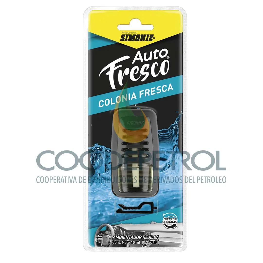 AMB AUTO FRESCO REJILLLA COLONIA FRESCA 10 ML UNID 204313