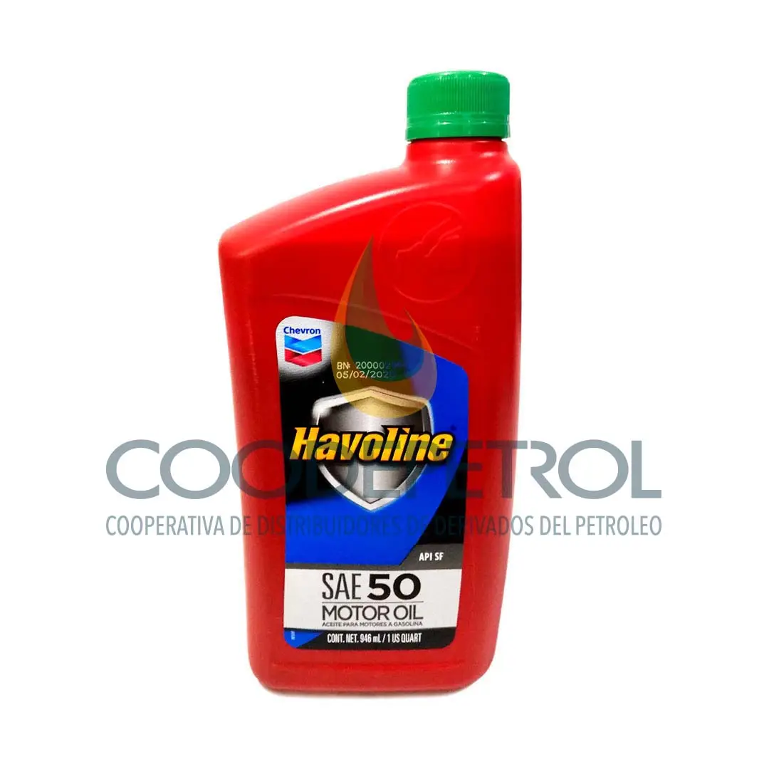 CHEVRON HAVOLINE SUPER MO SAE 50 SF CAJA 12 QT  UG0518